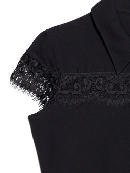 CONTE Платье-рубашка с фактурным кружевом LPL 1038 black - Conte elegant фото 9