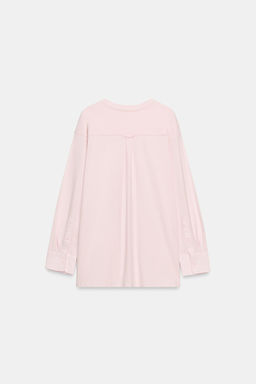 CAMISETA COMBINADA MANGA LARGA / Rosa - Zara фото 9