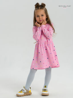 Платье Эля цветные сердечки на розовом - Sovalina фото 9