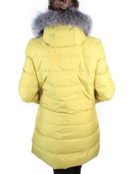 91577 YELLOW Пальто зимнее женское (200 гр. холлофайбера) - Fashion фото 4