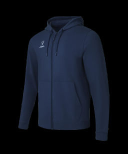 Флисовое худи на молнии JOGEL ESSENTIAL Cotton Fleece FZ Hoodie, темно-синий