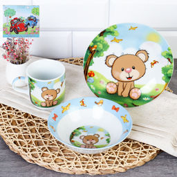 Набор посуды 3 предмета / C976# /уп 6/12/ Мишка - Галеонтрейд фото 2