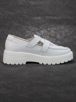 03-PDA165-1 WHITE Полуботинки женские (натуральная кожа)