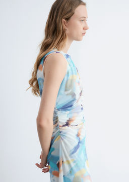Vestido midi drapeado sin mangas - H&m фото 6