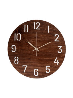 Часы настенные, интерьерные, бесшумные, d-40 см, дерево, открытые