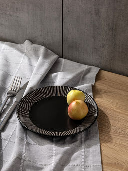 Тарелка плоская D21 черный керамика