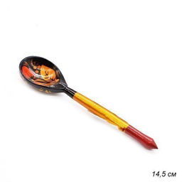 Ложка деревянная чайная хохломская традиционная микс/ 6402 /уп 1/ - Галеонтрейд фото 4