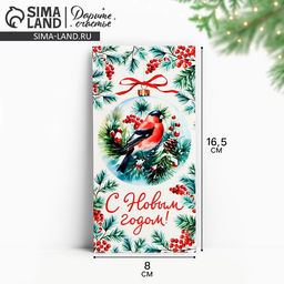 Цена за 10 шт. Конверт для денег «С Новым годом», 16.5×8 см