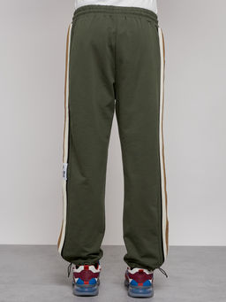 Широкие спортивные штаны трикотажные мужские цвета хаки 12903Kh - Mtforce фото 16