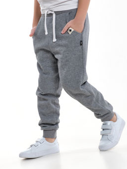 Брюки для мальчика штаны спортивные 22-0510 темно-серый меланж - Mini maxi фото 2