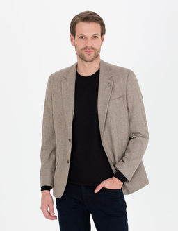 A__k Kahverengi Slim Fit Ceket
