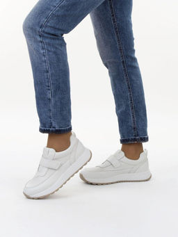 03-A238-2 WHITE Кроссовки женские (натуральная кожа)