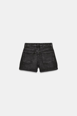 BERMUDA DENIM TRF MOM FIT TIRO ALTO / Gris antracita - Zara фото 6