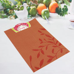 Цена за 3 шт. Салфетка на стол 30*45см плетеная, Вьюнок красная