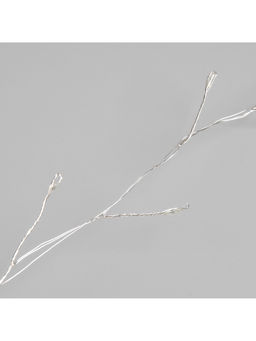 Гирлянда «Мишура» 50 м роса, IP44, серебристая нить, 1500 LED, 8 режимов, свечение тёплое белое, 36 В