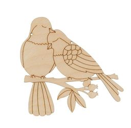 Заготовка для декорирования Mr. Carving ВД-876 Подвеска Влюбленные голубки фанера 8.5 х 8.5 х 0.3 см