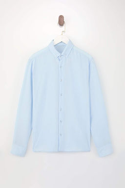 Ac?k Mavi Regular Erkek Gomlek TMNSS26GO00008