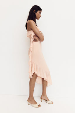 Vestido de volantes con tirantes de lazo - H&m фото 5