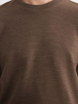 Regular Fit Bisiklet Yaka Erkek Triko Sweatshirt