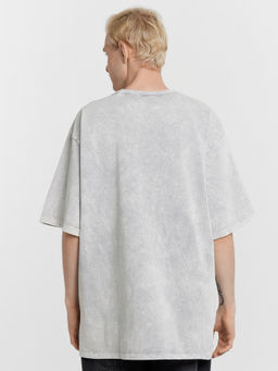 Футболка мужская серая с обработкой эйсид и принтом Моя волна - Mark formelle фото 2