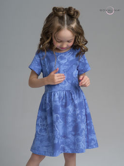 Платье Лето зайцы варенка синий - Sovalina фото 12