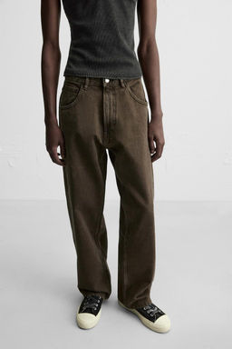 FADED BAGGY-FIT JEANS - Zara фото 6