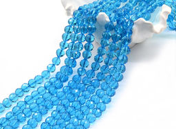 Бусины из циркона капля граненая 10*10мм цв.лазурный, 39см, 42 бусины Радуга камня