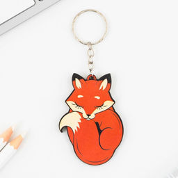 Цена за 2 шт. Брелок для ключей деревянный «Лиса», 5×6 см