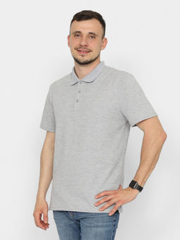 CRB wear/CWXM 60293-11 Рубашка-поло мужская,серый меланж/Ex.Cherubino