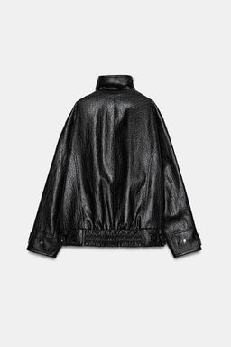 CHAQUETA EFECTO PIEL ZW COLLECTION / Negro - Zara фото 4