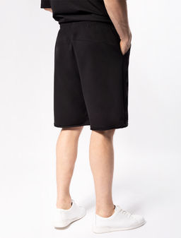 Шорты из тонкого футера с принтом