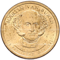 Монета 1 доллар 2008 года (D) США 8-й президент США Мартин Ван Бюрен
