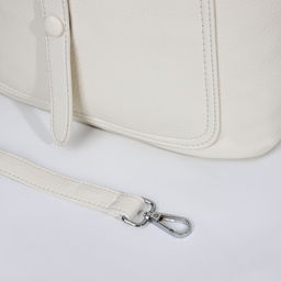 Сумка-тоут на молнии, 2 наружных кармана, цвет белый - Simaland фото 6