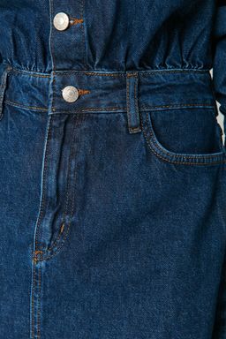Trendyolmilla Mavi Cep Detayl? Mini Denim Gomlek Elbise TWOAW23EL00643 фото 4