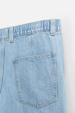 WIDE-LEG PLEATED DENIM CHINO TROUSERS - Zara фото 10