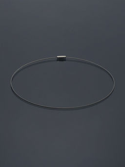 Основа для колье (чокер) с замком, 1 мм, набор 5 шт., цвет стальной, 45 см