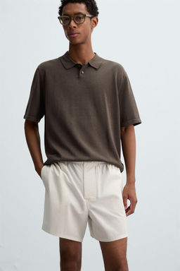 COTTON-HEMP STRIPED BERMUDA SHORTS - Zara фото 14