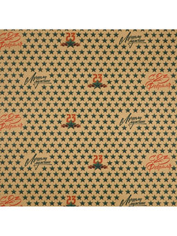 Цена за 10 шт. Бумага упаковочная крафтовая 23 февраля, 50?70 см