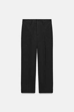 PANTAL?N RAYA PLANCHADA ZW COLLECTION / Negro - Zara фото 8