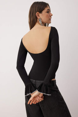 Siyah Kay?k Yaka Orme Body TPRAW26BD00025 - Trendyolmilla фото 3