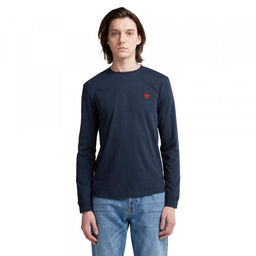 Мужская футболка с длинным рукавом Timberland Longsleeve Dun-River Crew Slim синяя