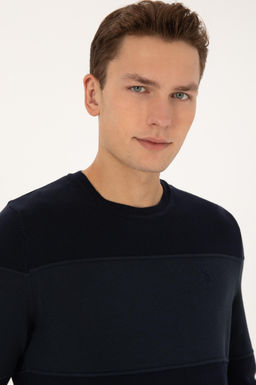 Erkek Regular Fit Bisiklet Yaka Lacivert Kazak - U.s. polo assn фото 2