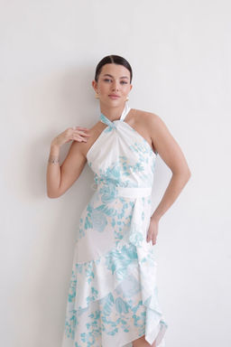 Martichelli Платье с голубым цветочным принтом  фото 3