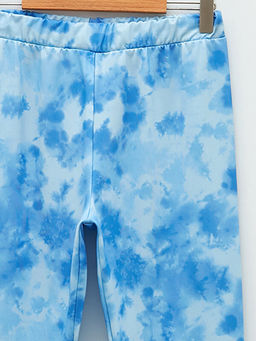 Beli Lastikli Batik Desenli K?z ?ocuk Uzun Tayt - Waikiki фото 3