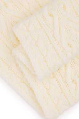 Кремовый шарф для мальчика Неожиданная скидка в корзине - U.s. polo assn фото 2