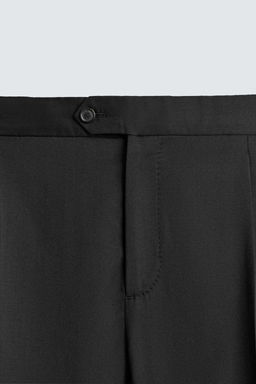 PANTAL?N PLIEGUES TRAJE 100% LANA / Negro - Zara фото 7
