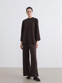 Bisiklet Yaka Oversize Kad?n Sweatshirt Tunik