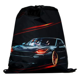 Мешок для обуви с карманом 420 х 340 мм, Calligrata МСО-7С, (мягкий полиэстер, плотность 210D), Тачки