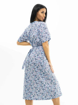 Халат женский, цвет голубой