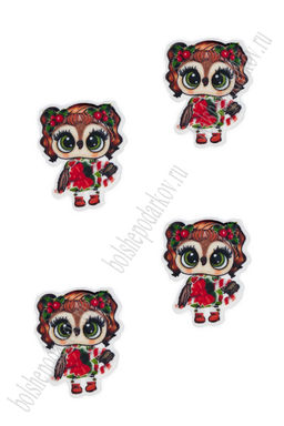 Кабошон-вырубка "Совёнок" 2,5*3,6 см (10 шт) SF-6034, №4